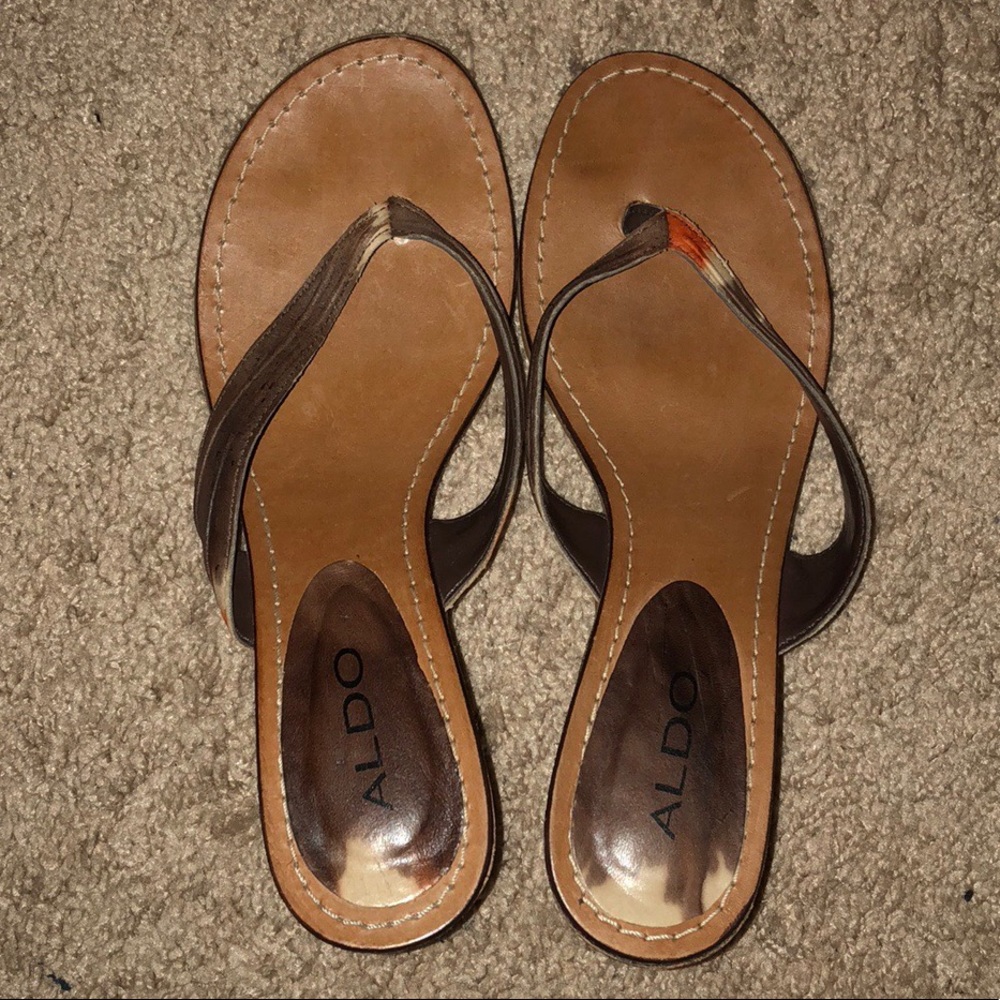 Aldo Tie Dye Heeled Flip Flop Sandal